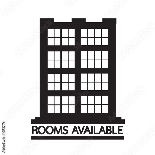Hotel Rooms Available icon Illustration design