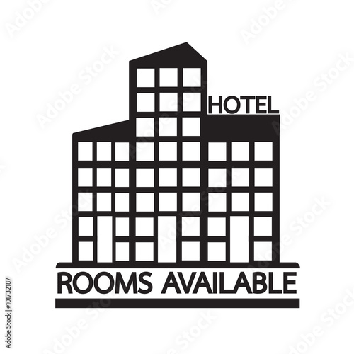 Hotel Rooms Available icon Illustration design