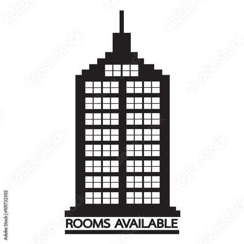 Hotel Rooms Available icon Illustration design