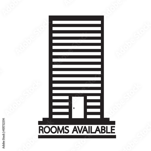 Hotel Rooms Available icon Illustration design