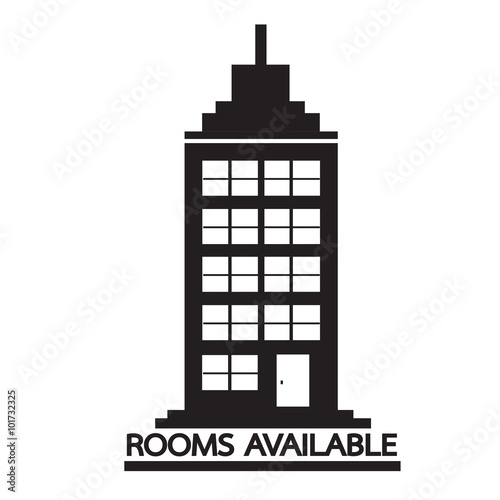 Hotel Rooms Available icon Illustration design