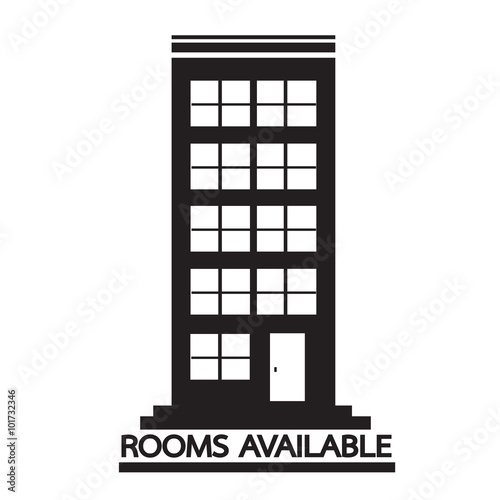 Hotel Rooms Available icon Illustration design