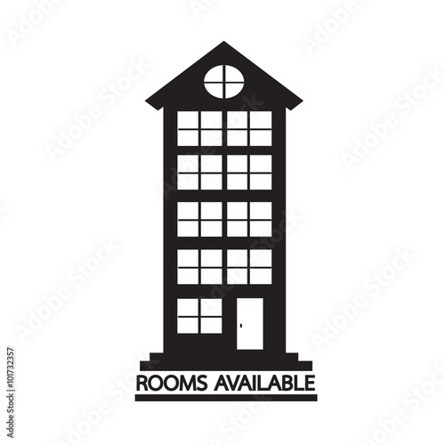 Hotel Rooms Available icon Illustration design