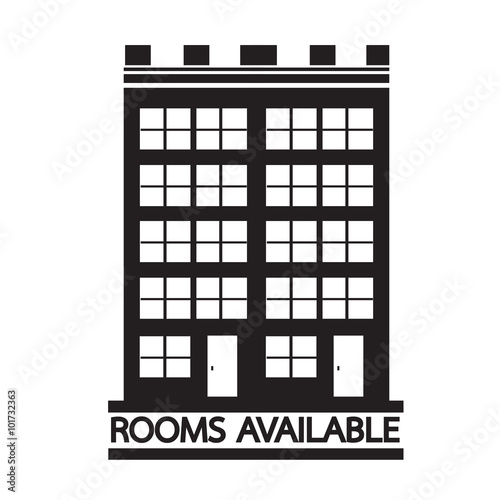 Hotel Rooms Available icon Illustration design
