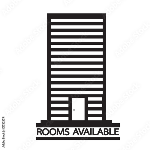 Hotel Rooms Available icon Illustration design