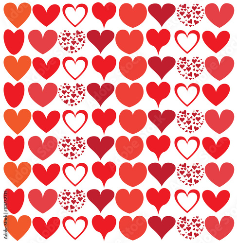 seamless pretty background with hearts