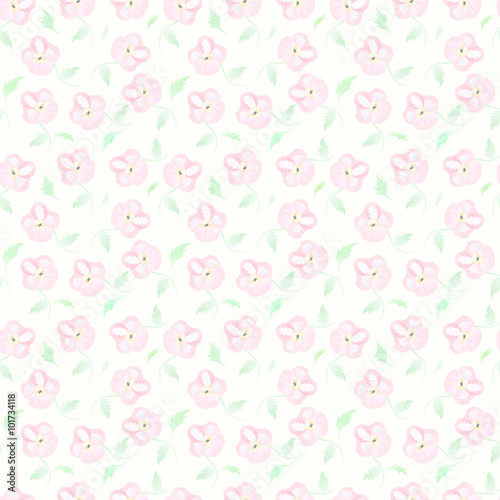 Floral seamless pattern vector watercolor flowers pastel backgro