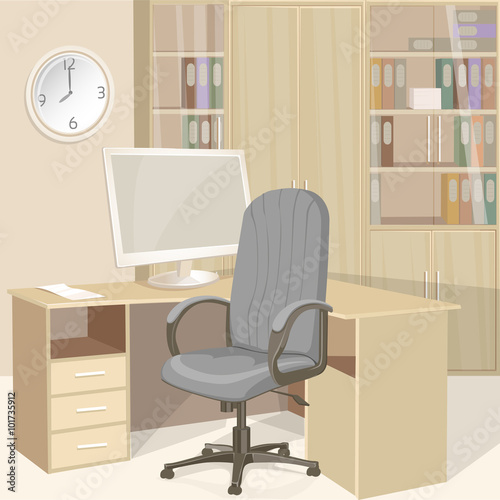 Business office bright interior