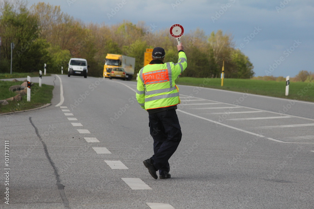 Verkehrskontrolle Stock-Foto | Adobe Stock