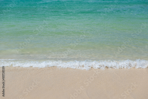 Selective focus on Gentle waves with tropical beach