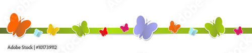 Schmetterlinge Bunt Reihe Band Banner