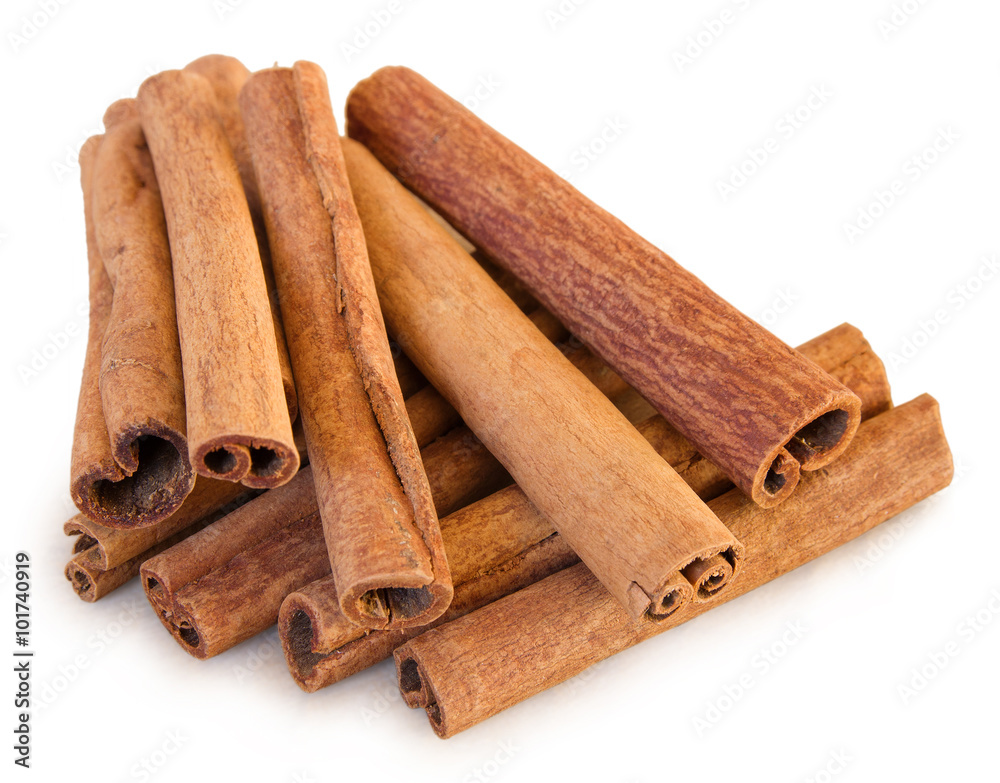 Heap of the cinnamon sticks isolated on white background Heap of the cinnamon sticks isolated on white background