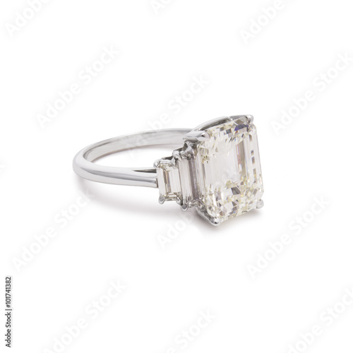 Huge Emerald-Cut Diamond Engagement Ring © foxdammit