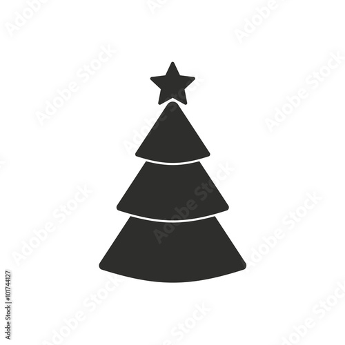Christmas tree - vector icon.