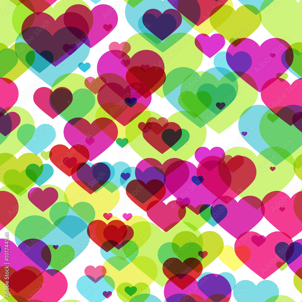 seamless pattern with colorful hearts seamless pattern with colorful hearts