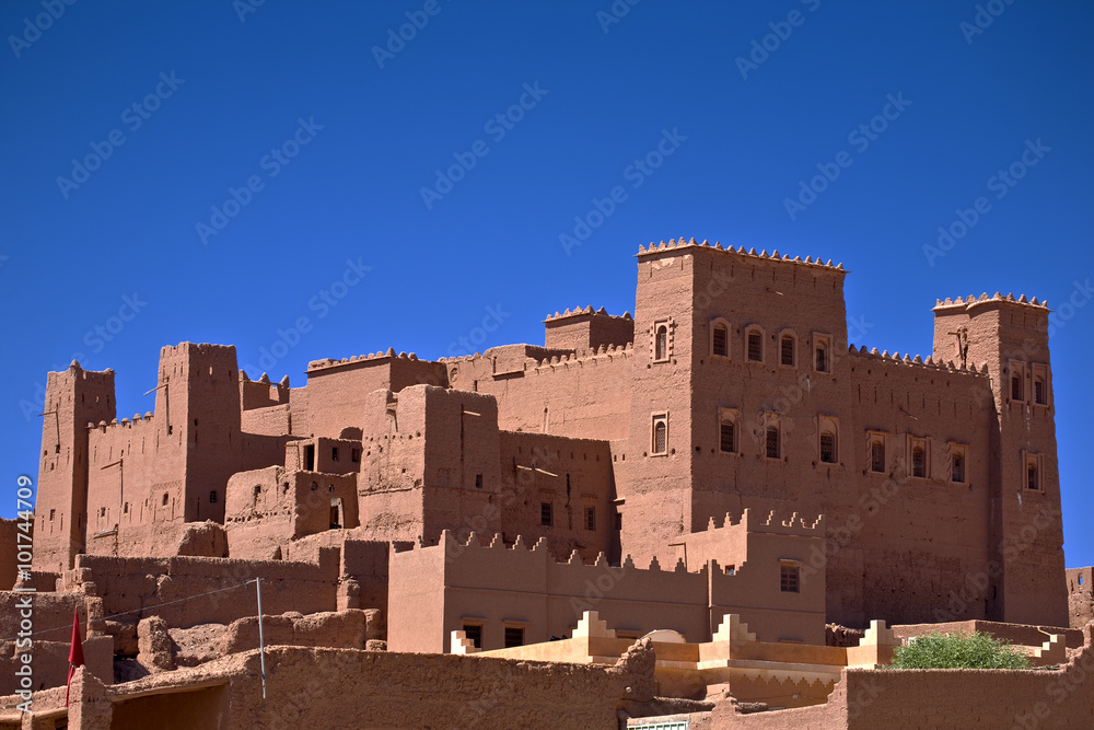 Morocco. Ouled Atman village at Ouarzazate-Zagora the main road. There is Said Arabi kasbah