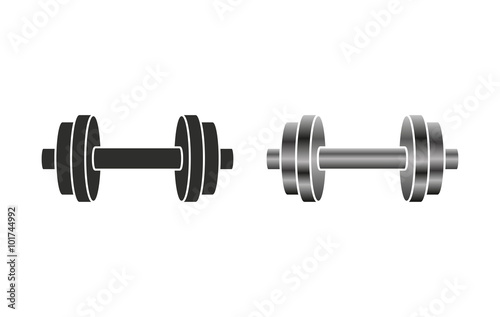 Dumbbell - vector icon.
