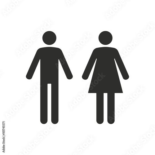 Man and Woman restroom - vector icon.