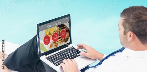 Composite image of food app