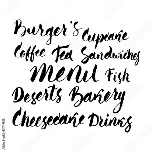 Handrawn menu position