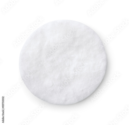 Top view of single cotton pad
