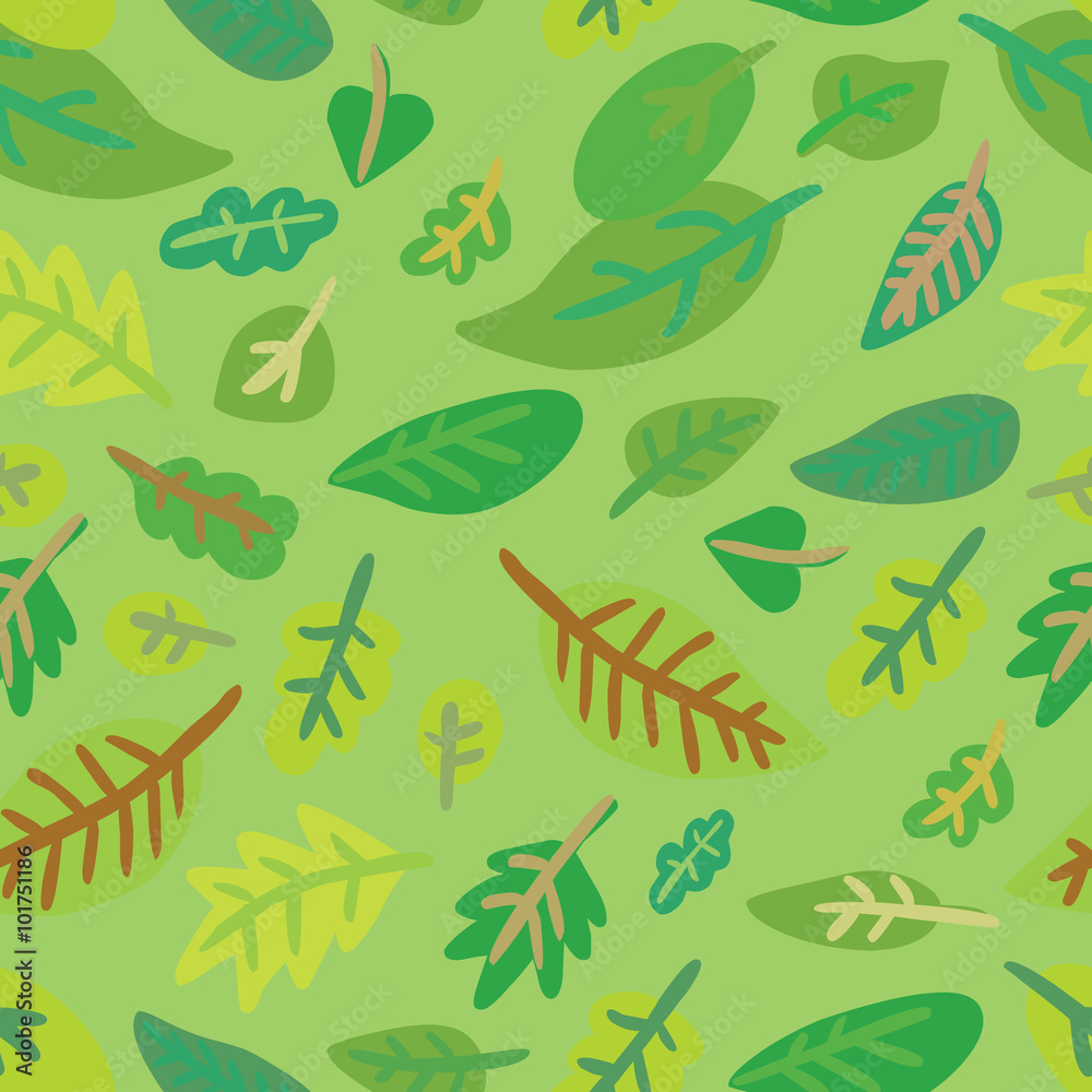 Obraz premium Autumn Leaves Seamless Pattern