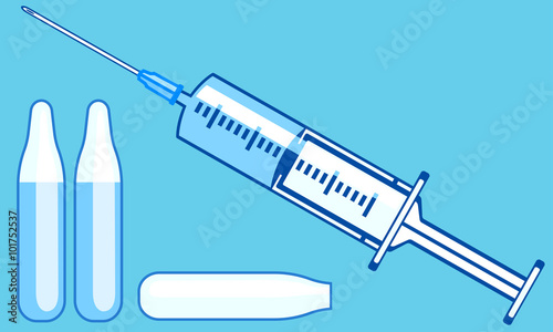 Syringe and capsules