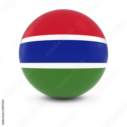 Gambian Flag Ball - Flag of Gambia on Isolated Sphere