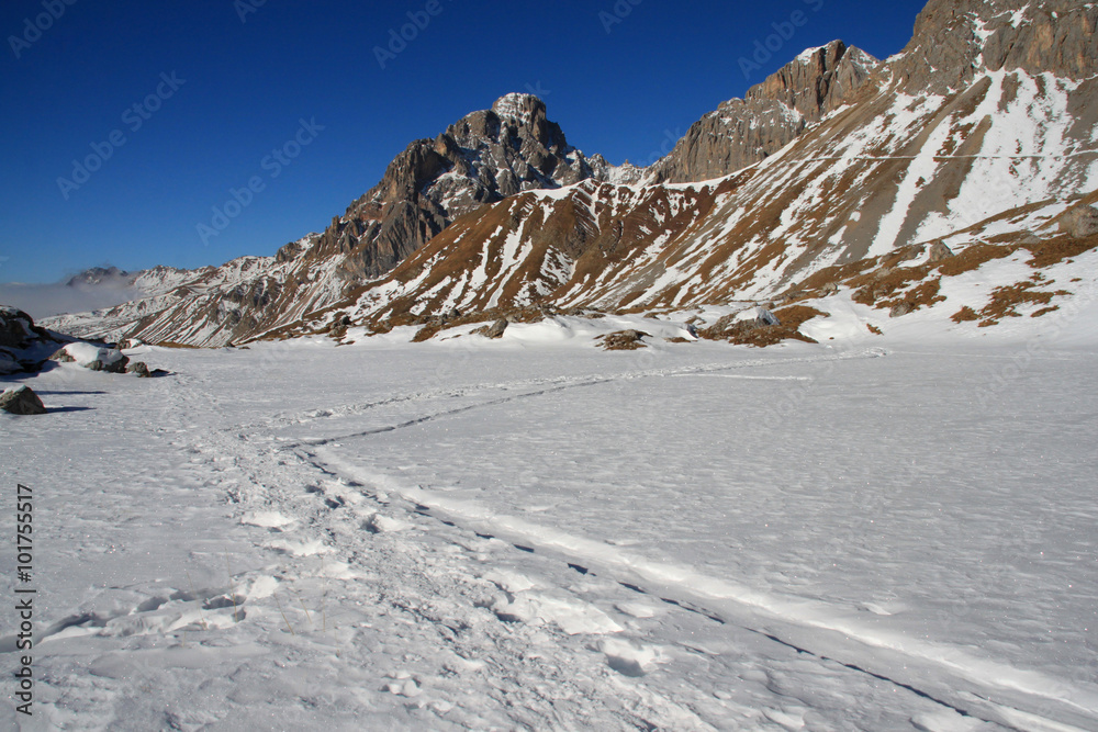 Escursione invernale alla Forca Rossa, Monzoni - Cima dell'Uomo - tra Moena e Falcade