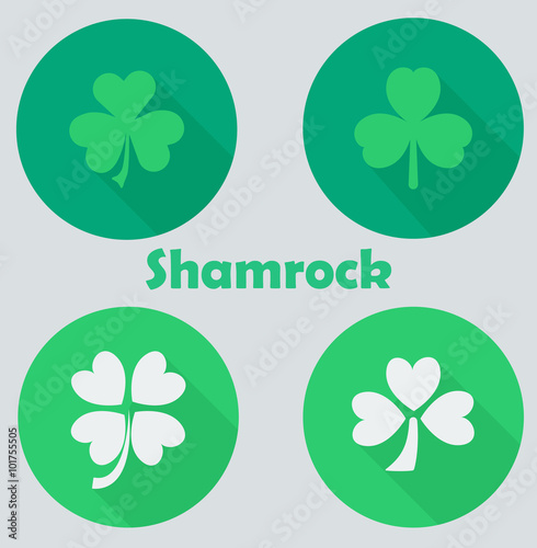 Green clover leaves. Vector illustration