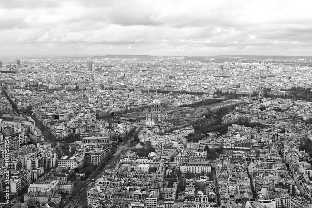 Paris aerial view.