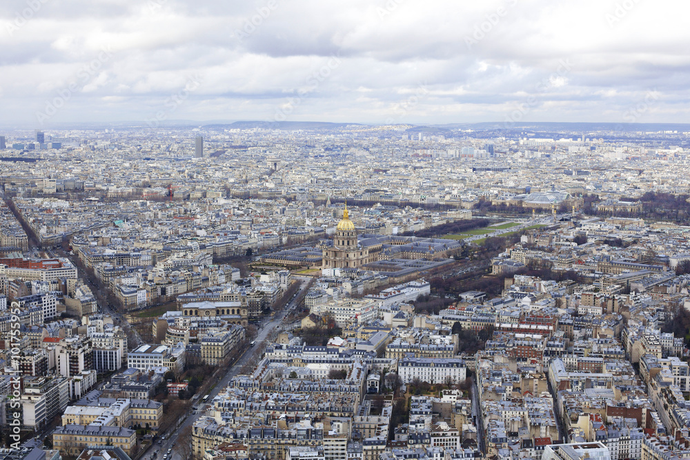 Fototapeta premium Paris aerial view.