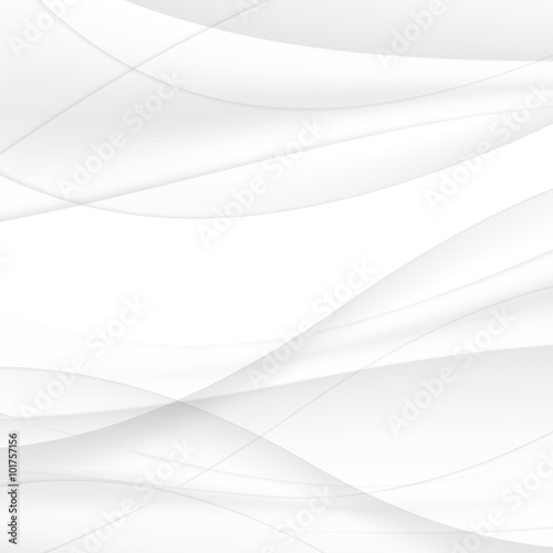 Abstract white waves - data stream concept. Vector illustration