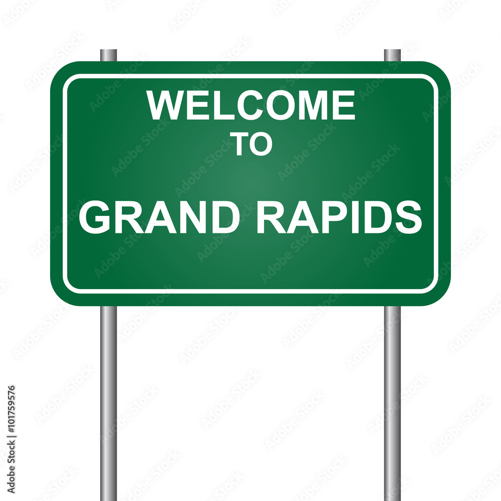 Welcome to Grand Rapids, green signal vector Welcome to Grand Rapids, green signal vector