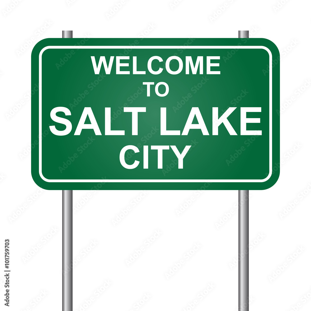 Welcome to Salt Lake City, green signal vector Welcome to Salt Lake City, green signal vector
