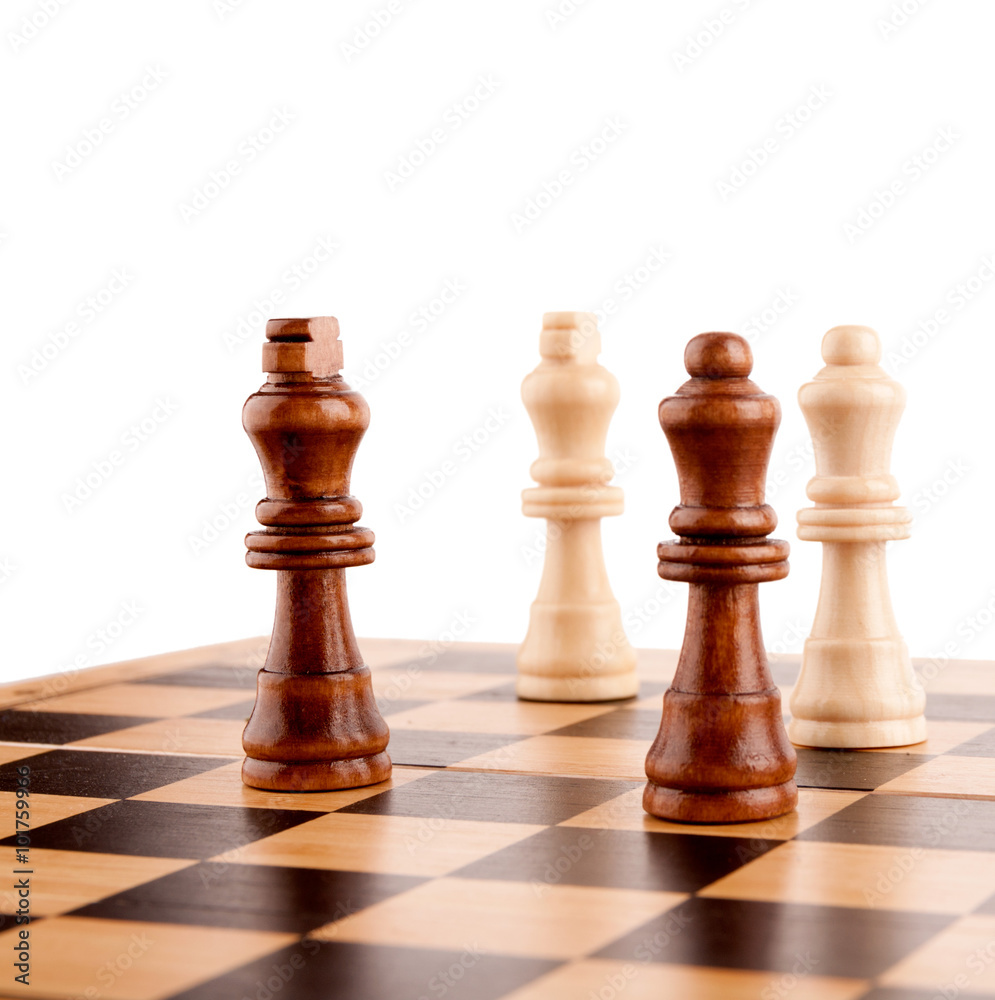 chess pieces on the board chess pieces on the board