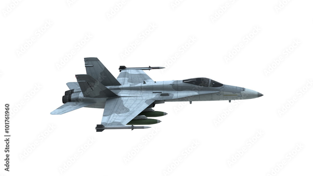 Supersonic fighter jet, military plane isolated on white background Supersonic fighter jet, military plane isolated on white background