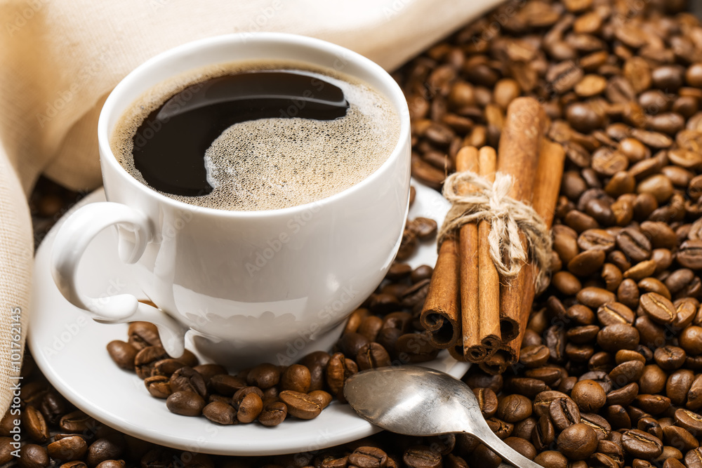 Fototapeta premium Coffee cup and saucer