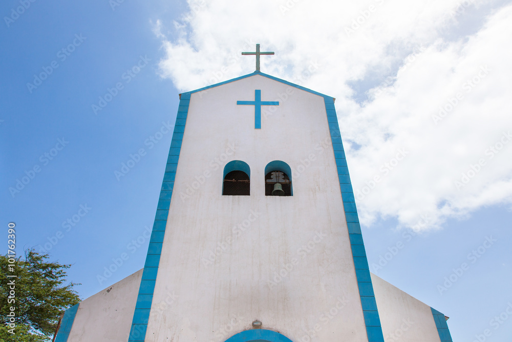 santa Maria city church in Sal island, Cape Verde - Cabo Verde
