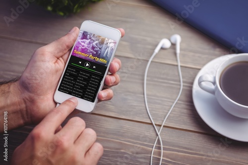 Composite image of music app photo