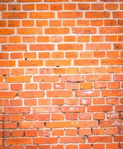Old red bricks wall background
