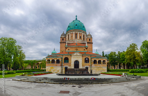 Zagreb mirogoj cemetary monumental architecture, Croatia photo