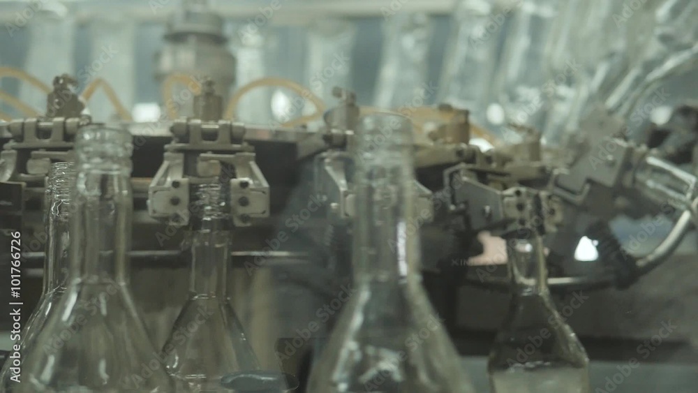 Vodka or gin or tequila production. Bottles on line. Vodka or gin or tequila production. Bottles on line.
