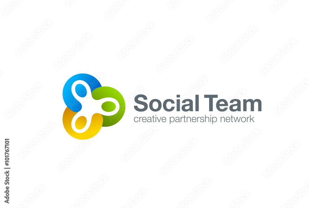 Team work Social Logo. Men holding hands. Friendship teamwork