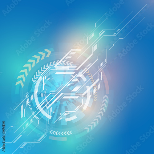 circle and arrow abstract image, vector illustration