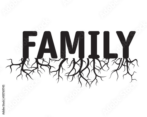 FAMILY Green Vector Illustration