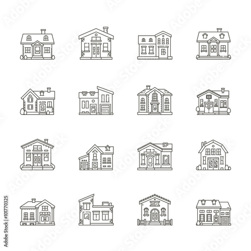 set of house icons , Real estate icons