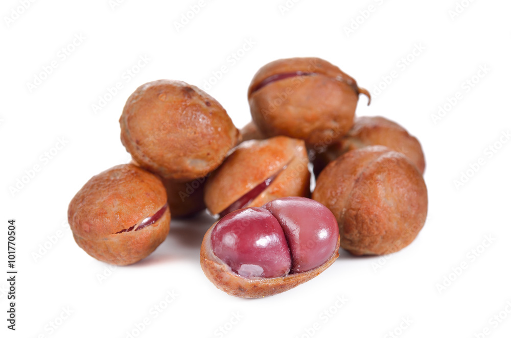 pile of Bambarra Groundnut on white background