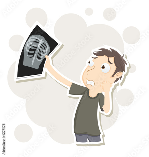 man worried  x-ray results