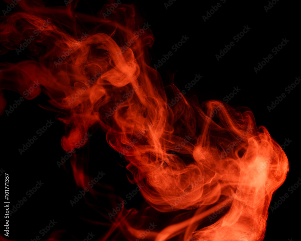 Fototapeta premium Abstract red smoke hookah.